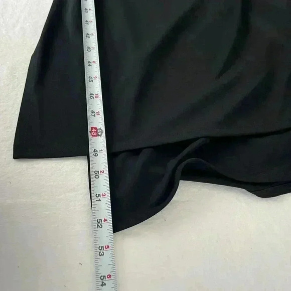 Vintage Sheath Slip Midi Dress Size 8 Black Goth Minimalist Sleeveless Y2K - Picture 7 of 11